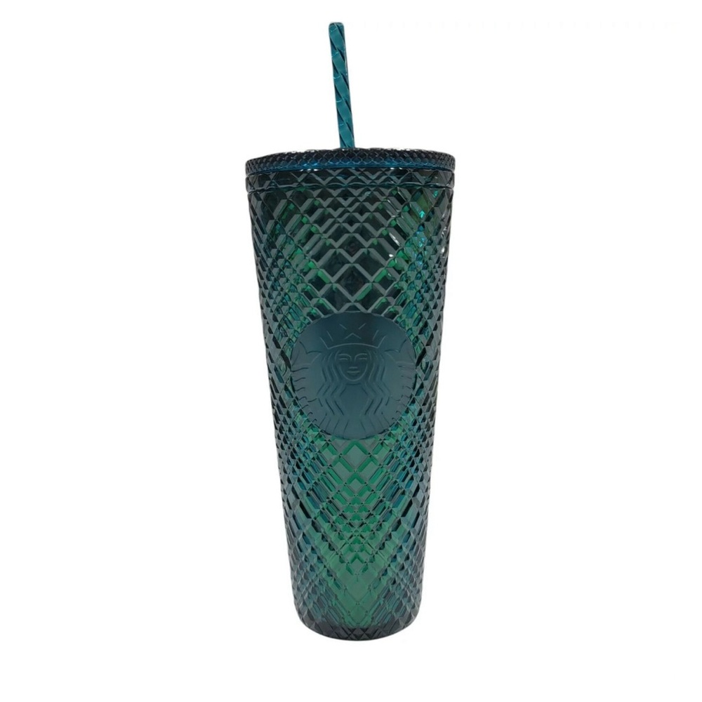 Starbucks 2021 Emerald Green Diamond Studded Tumbler 24oz Cold Drink Venti